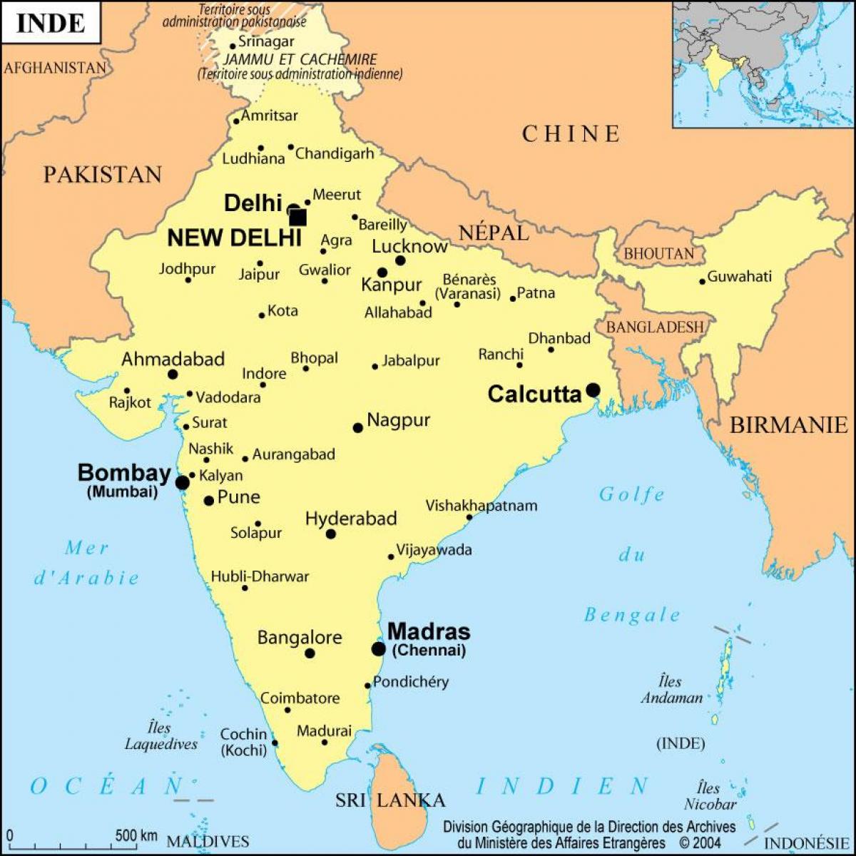 harta din Bombay, india