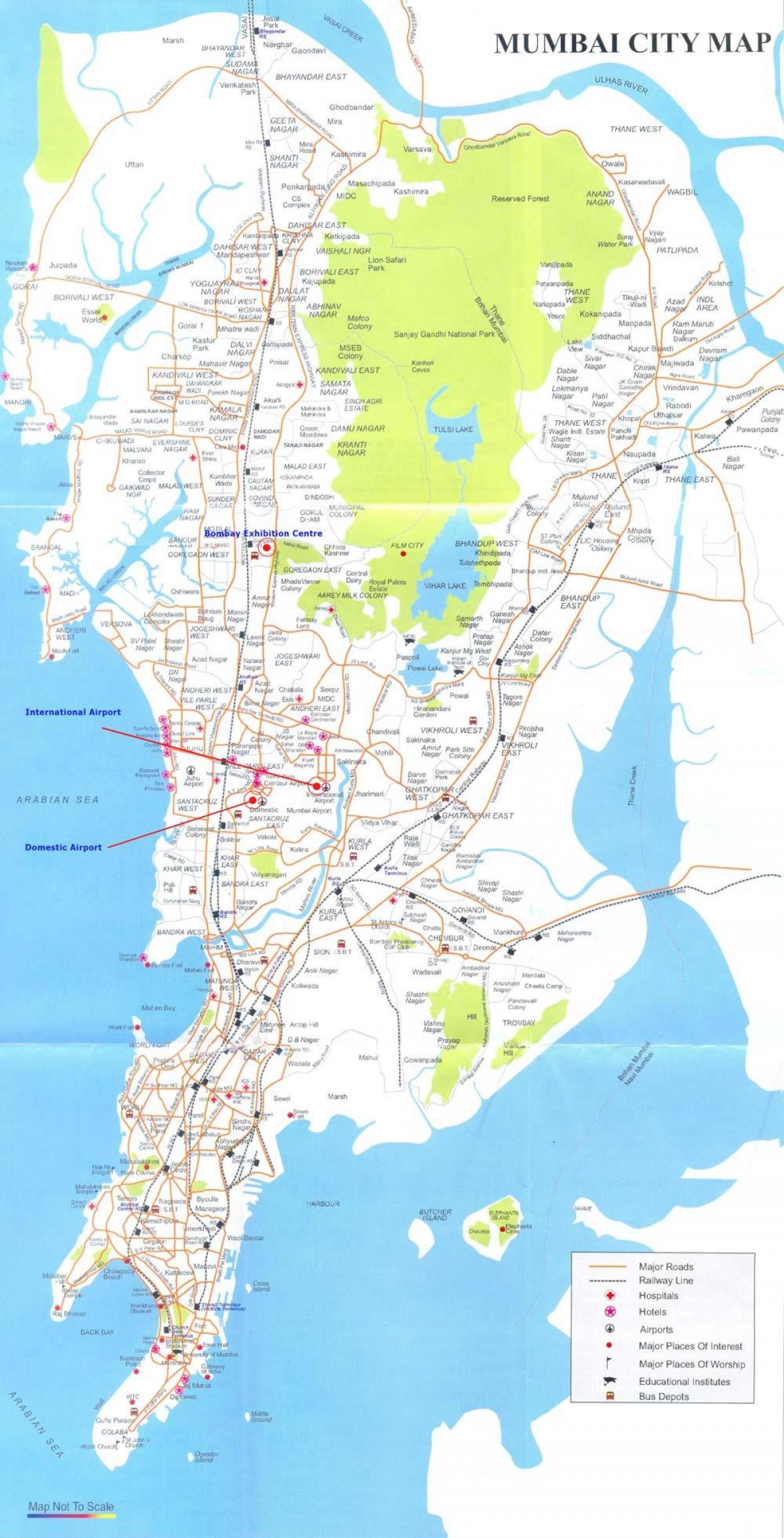 Borivali Mumbai arată hartă