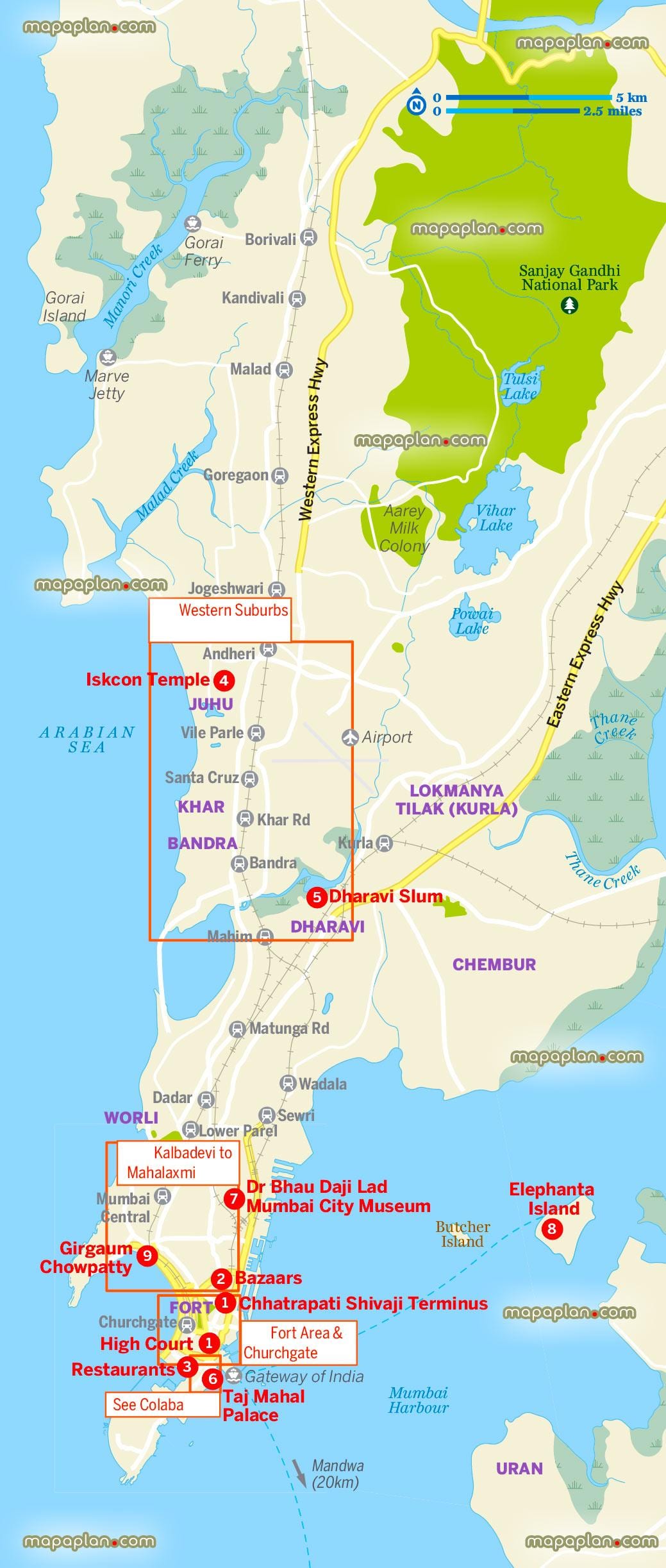 harta de mai mare Mumbai