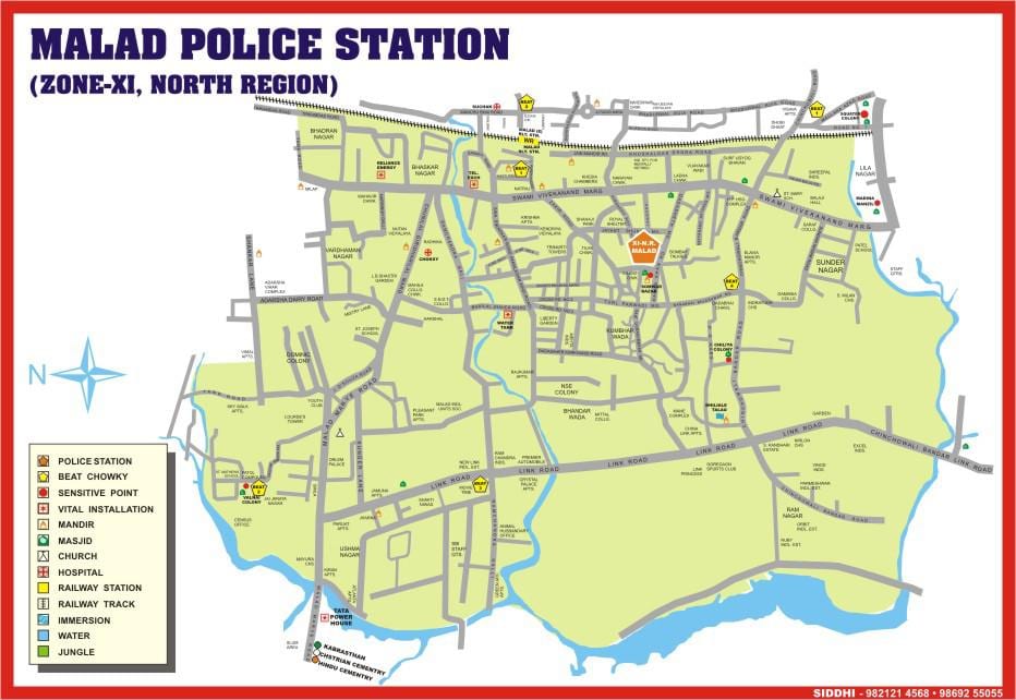 Mumbai Malad hartă