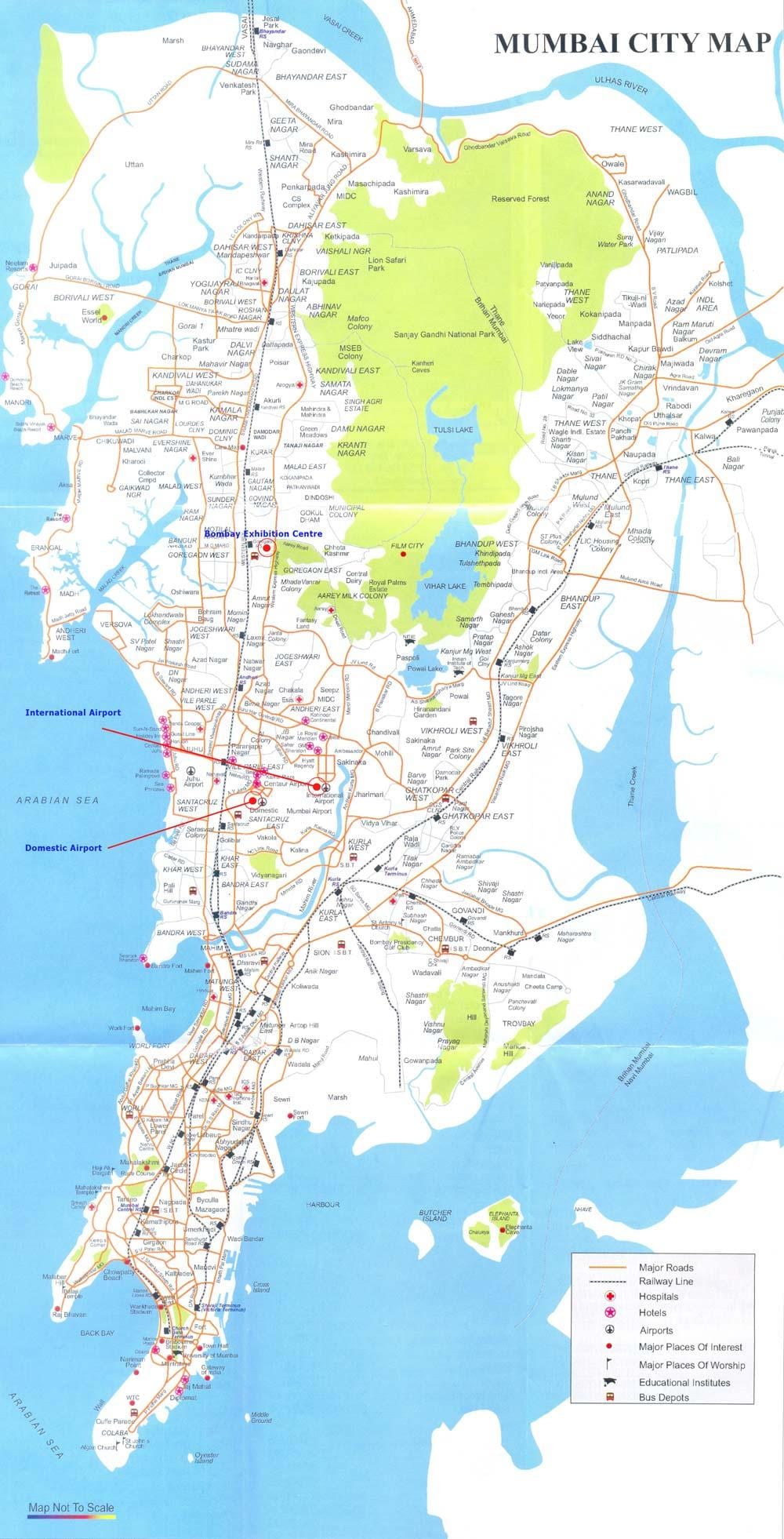 harta Mumbai, thane