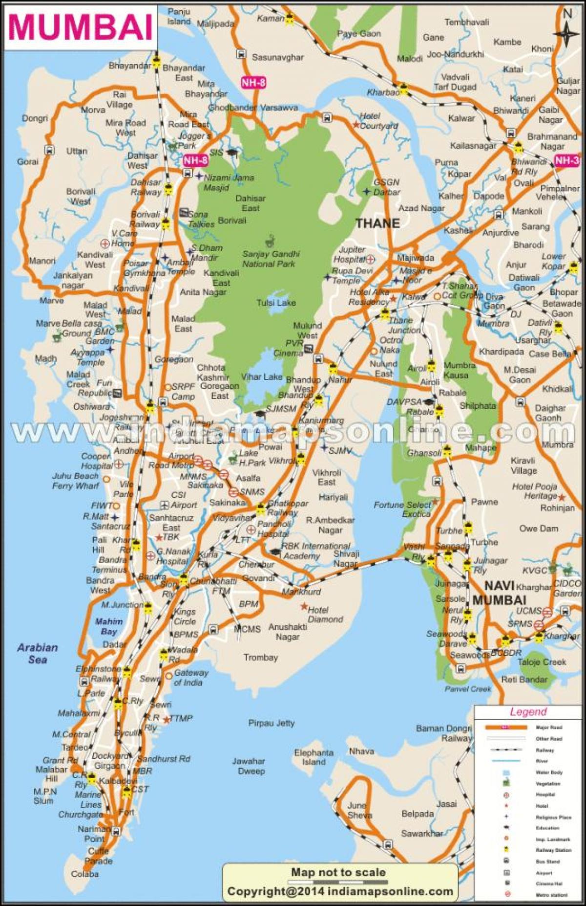 hartă completă a Mumbai