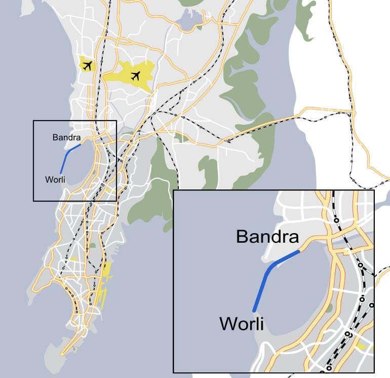 Mumbai Worli hartă