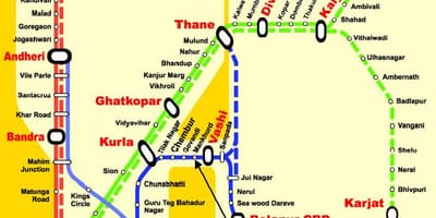 Mumbai central stații de linie hartă
