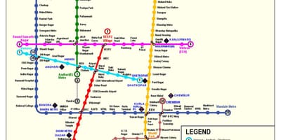 Mumbai de metrou linia 3 harta rutelor
