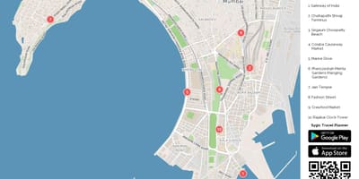 Mumbai harta obiectivelor turistice