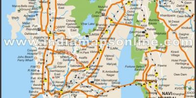 Harta fizică din Mumbai