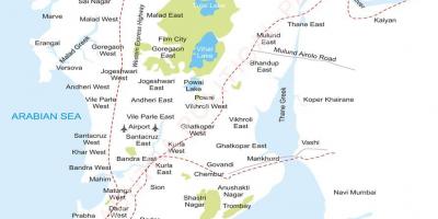 Mumbai suburbii hartă